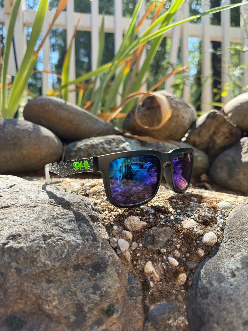 New Spy+ Optic Sunglasses in Black Green Alligator Helm UV400 Ken Block 43